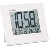 Seiko Clock Alarm Radio-controlled Digital Wall Table Use Calendar Temperature Humidity Display Large Screen White Pearl SQ770W