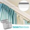 60/100 Pcs Metal Curtain Track Hooks S Shaped Stainless Ceiling Curtain Shower Curtain Decoration Hooks Curtain Accessories