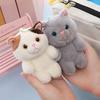 Cartoon Cat Plush Keyring PP Cotton Plush Cat Doll Pendant Plush Cat Keychain  Christmas Gift