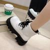 2024 New Fashion Versatile Hot-selling Women's Boots Flat Heel Luxury Designer Round Toe Lace-up Winter Shoes Short Tube