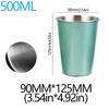 350/500ml 304 Stainless Steel Metal Cup Beer Cups Wine Coffee Household Office Bar Travel Camping Mugs Drinking Coffee Tea Mug