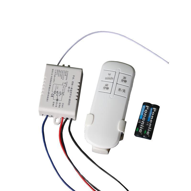 Беспроводной односторонний модуль таймера-выключателя освещения с дистанционным управлением и проникновением радиочастот через стену на расстоянии 315 м - в комплект входит 7-я батарея