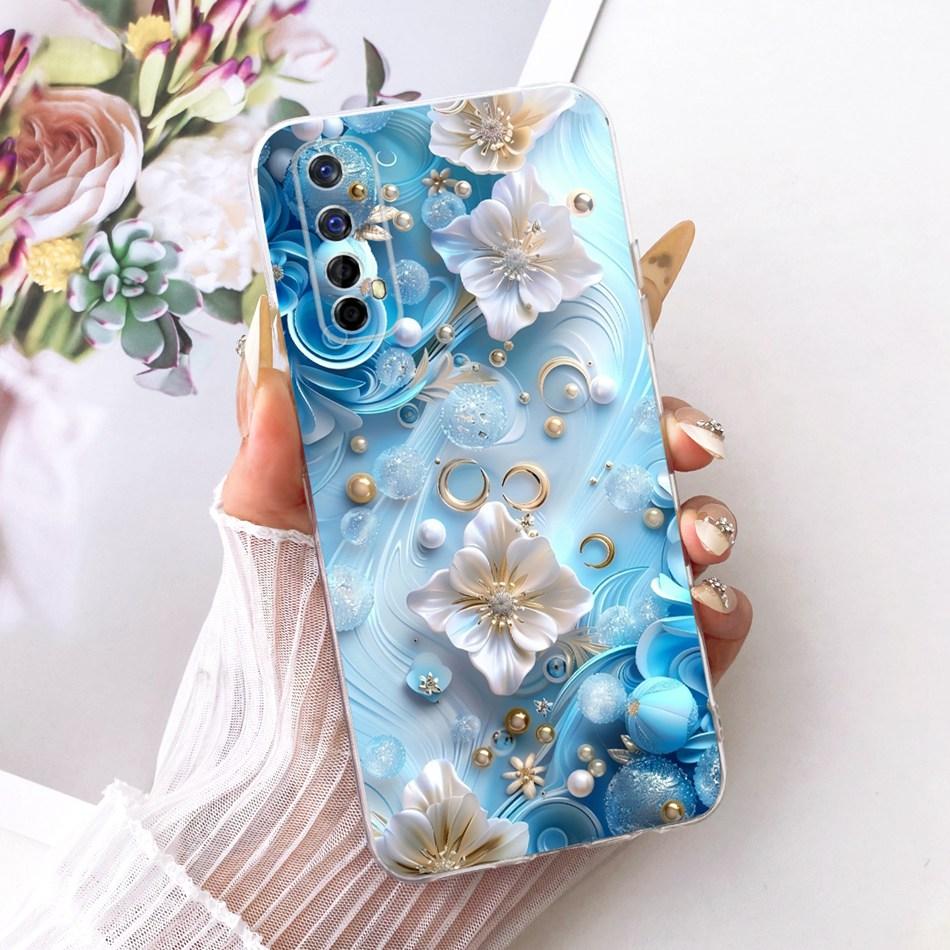 For Realme 7 RMX2151 / 7 Pro RMX2170 Cute Flower Butterfly Cat Painted Case For Realme7 RMX2155 Soft Silicone TPU Phone Cases