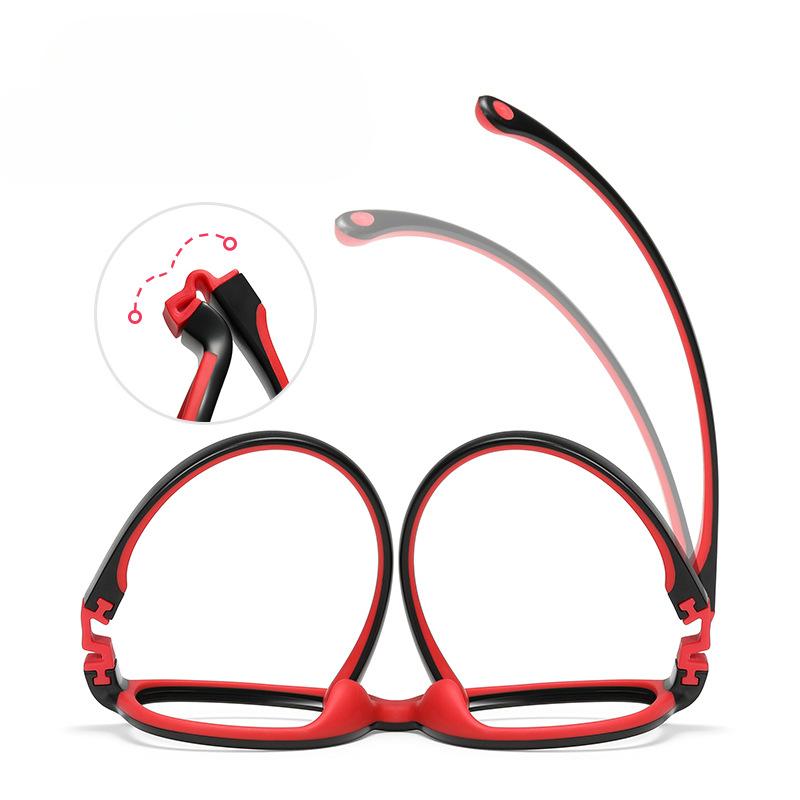 Новое качество, двухцветная детская оправа для очков, мягкая силиконовая оправа для очков для мальчиков и девочек, очки для близорукости