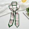 Green Is White And Tender, Long And Small Silk Scarves, Women'S Thin And Narrow Streamers, Tied Hair, Tied Bags, Decorative Souvenir Ribbons