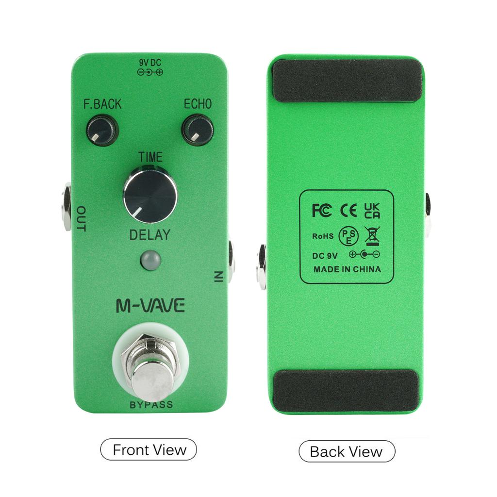 M-VAVE DELAY Аналоговая классическая педаль эффектов для гитары Delay Echo Корпус из цинкового сплава True Bypass