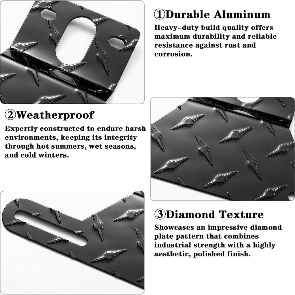 Trailer License Plate Light Holder&Bracket for RV ATV UTV Boat | Adjustable Universal License Plate Mounting Kit with Stainless Steel Screws,