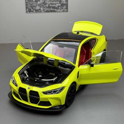 1:24 M4 G82 Coupe Сплав Спортивный Автомобиль Модель Литьевой Металл Транспортные Средства Модель Автомобиля Симуляция Звук Свет Коллекция Детские Игрушки Подарок