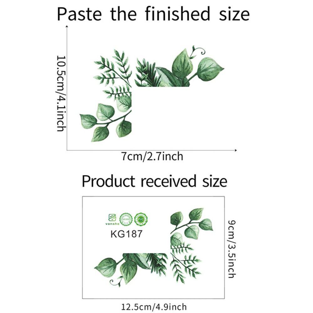 Растение Зеленые Листья Растения Наклейка Долговечная Цветок Наклейка на Выключатель Настенная Роспись Комната