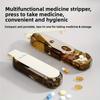 1 шт. Портативная коробка для хранения таблеток 2 в 1, 4 слоя, легкий экстрактор таблеток, пыленепроницаемый контейнер для хранения таблеток, витаминов, лекарств