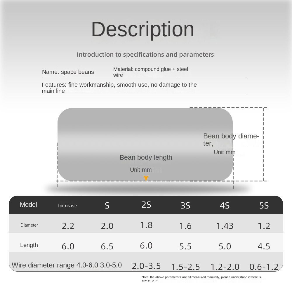 200pcs Float Rubber Bean Line Tackle Accessories Space Beans  Lakes Rivers Sea