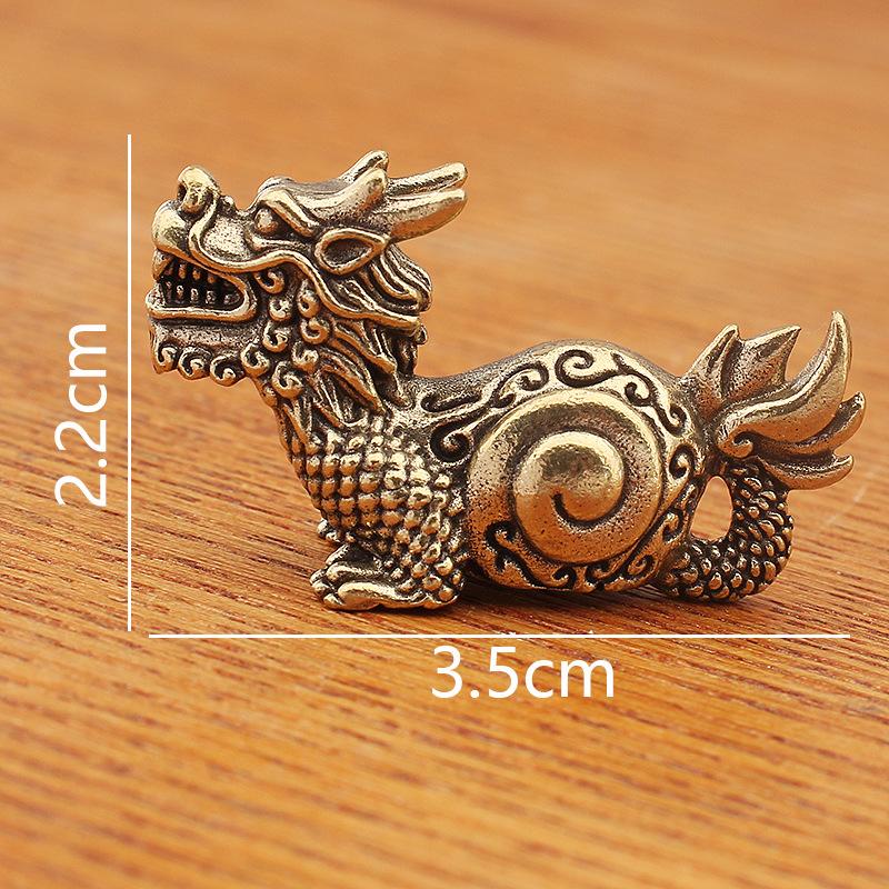 Nine Sons Of The Dragon - Vintage Solid Brass Accessories And Hanging Ornaments, Yazi And Taotie Desktop Decorations AndToys, Brass Crafts