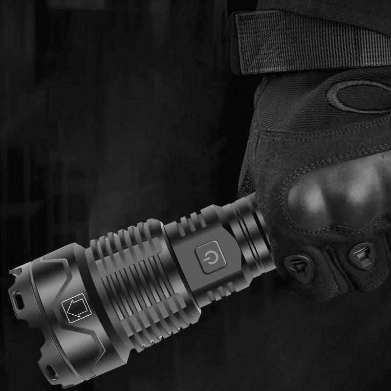 XHP160 Light Flashlight High Power Aluminum Alloy USB Rechargeable with Lantern Super Bright  Waterproof Outdoor Strong