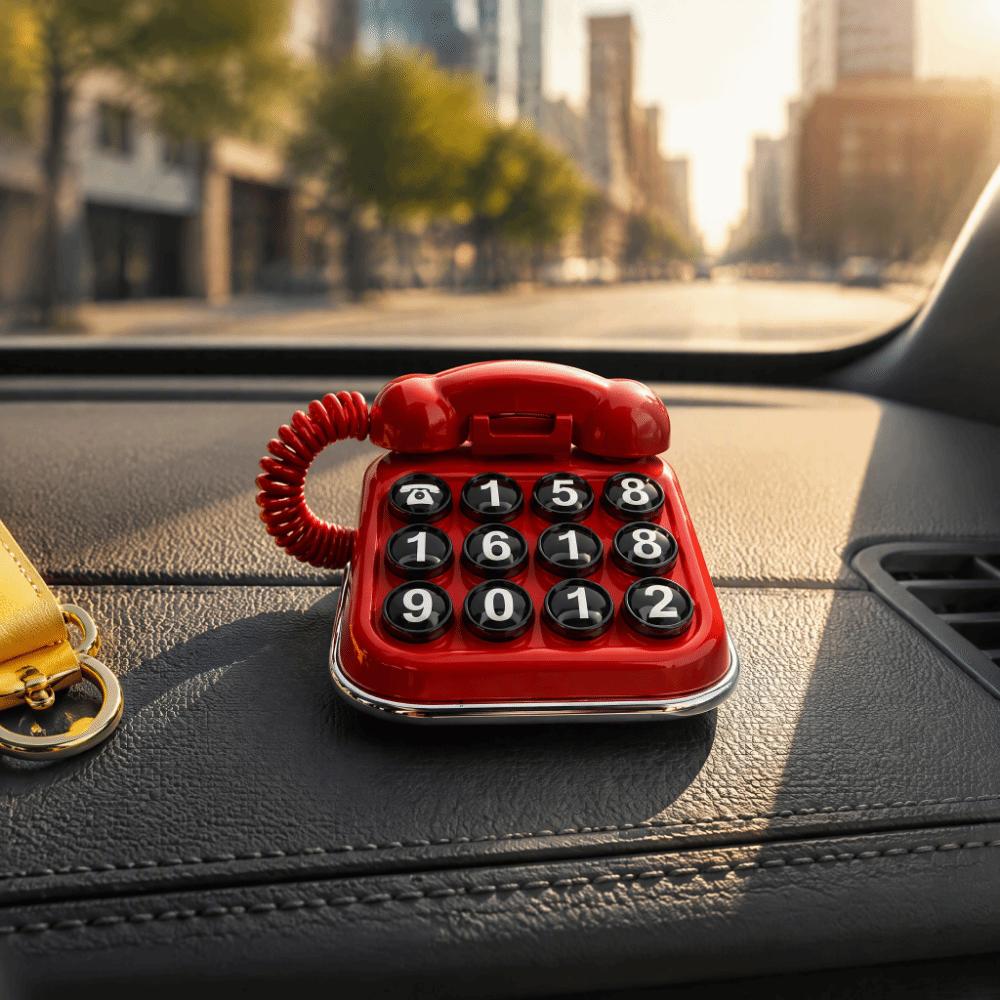 Telephone Shaped Temporary Parking Sign Mini Telephone Parking Plate Auto Interior