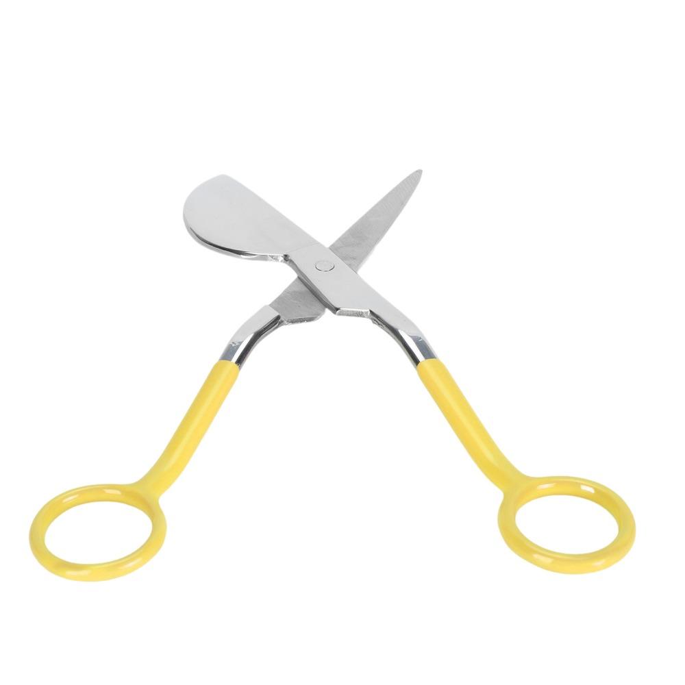 6.1 Inch Applique Scissors Yellow Sewing Scissors Durable Duckbill Scissors For Crafters