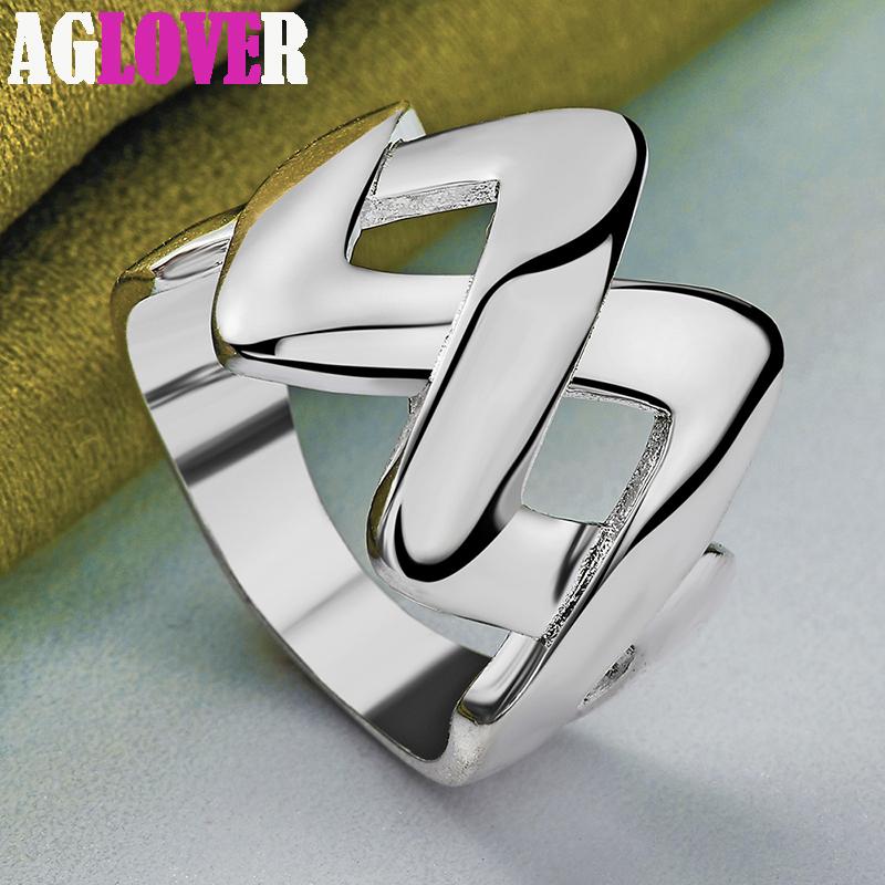 Кольцо из стерлингового серебра 925 пробы с цифрой 8 и геометрической формой, модные ювелирные изделия