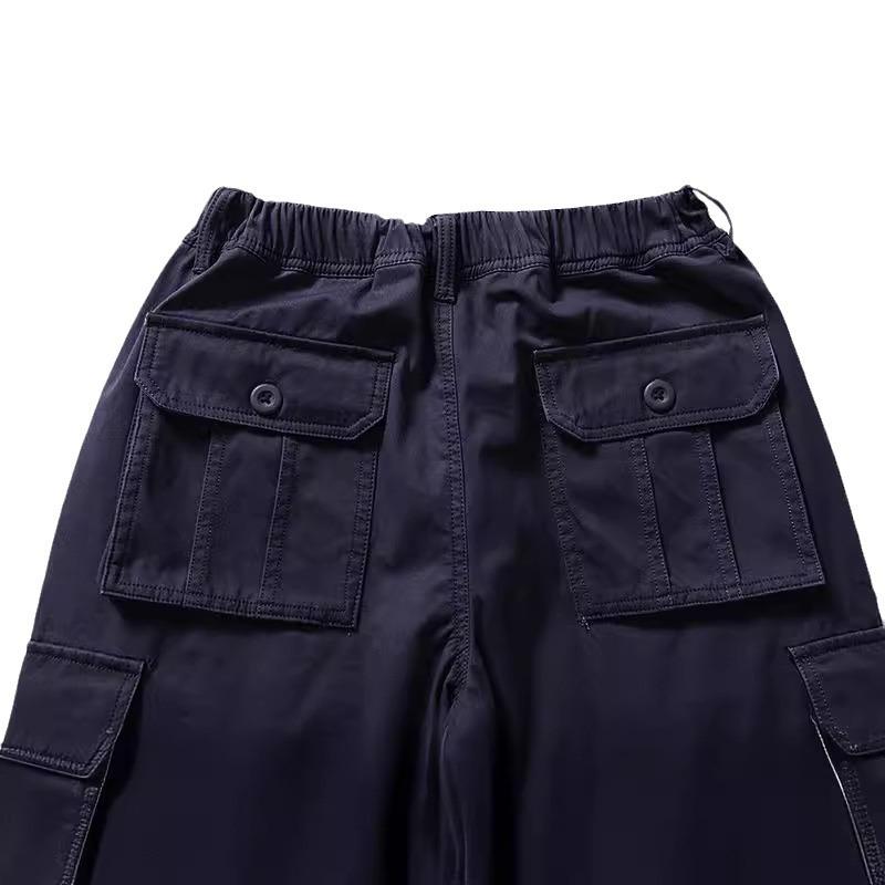 Men's Multi-Pocket Cargo Pants for Summer, Spring, and Autumn - Loose, Straight-Leg Casual Trousers