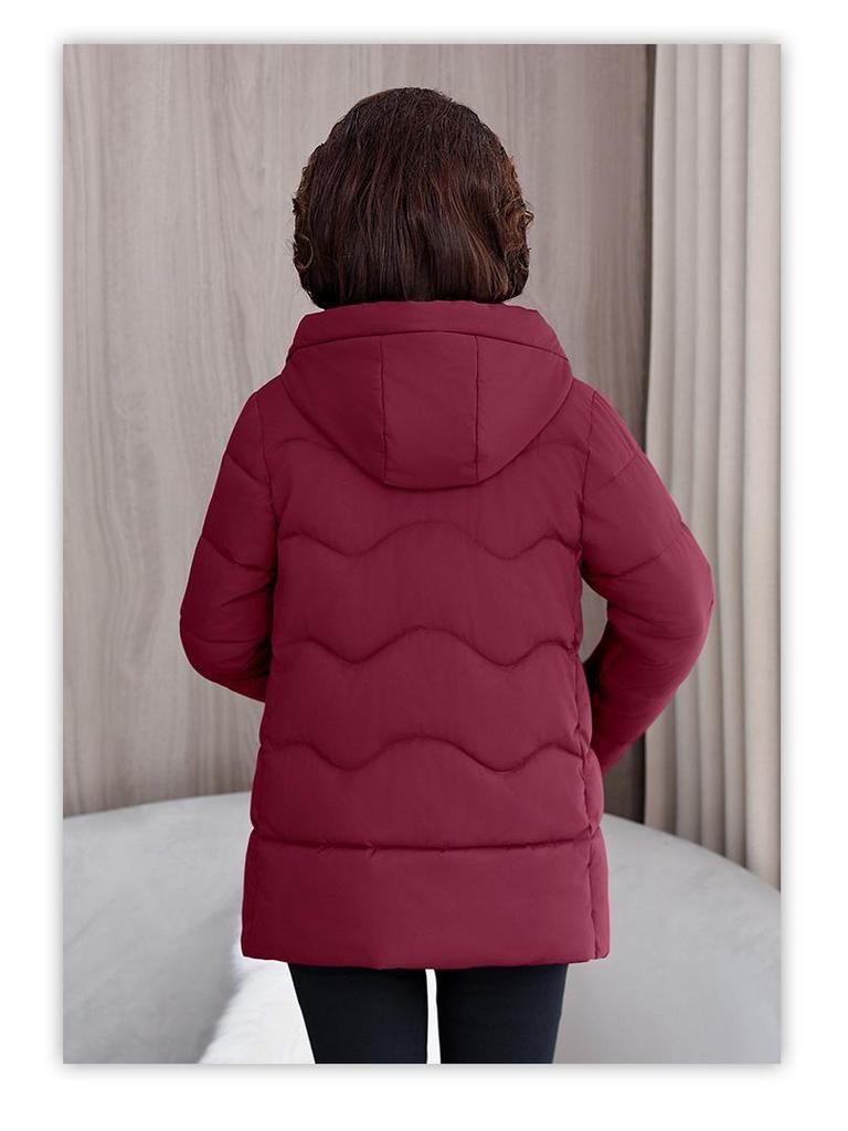 2024 Women's Mid-Length Loose Cotton-Padded Winter Jacket - Plus Size, Fashionable, Thickened Outerwear