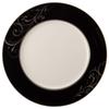 Black Platinum Arabesque Plate, 27cm, Black, Stylish, A La Carte Dinner Plate, Made In Japan, 51639-1557