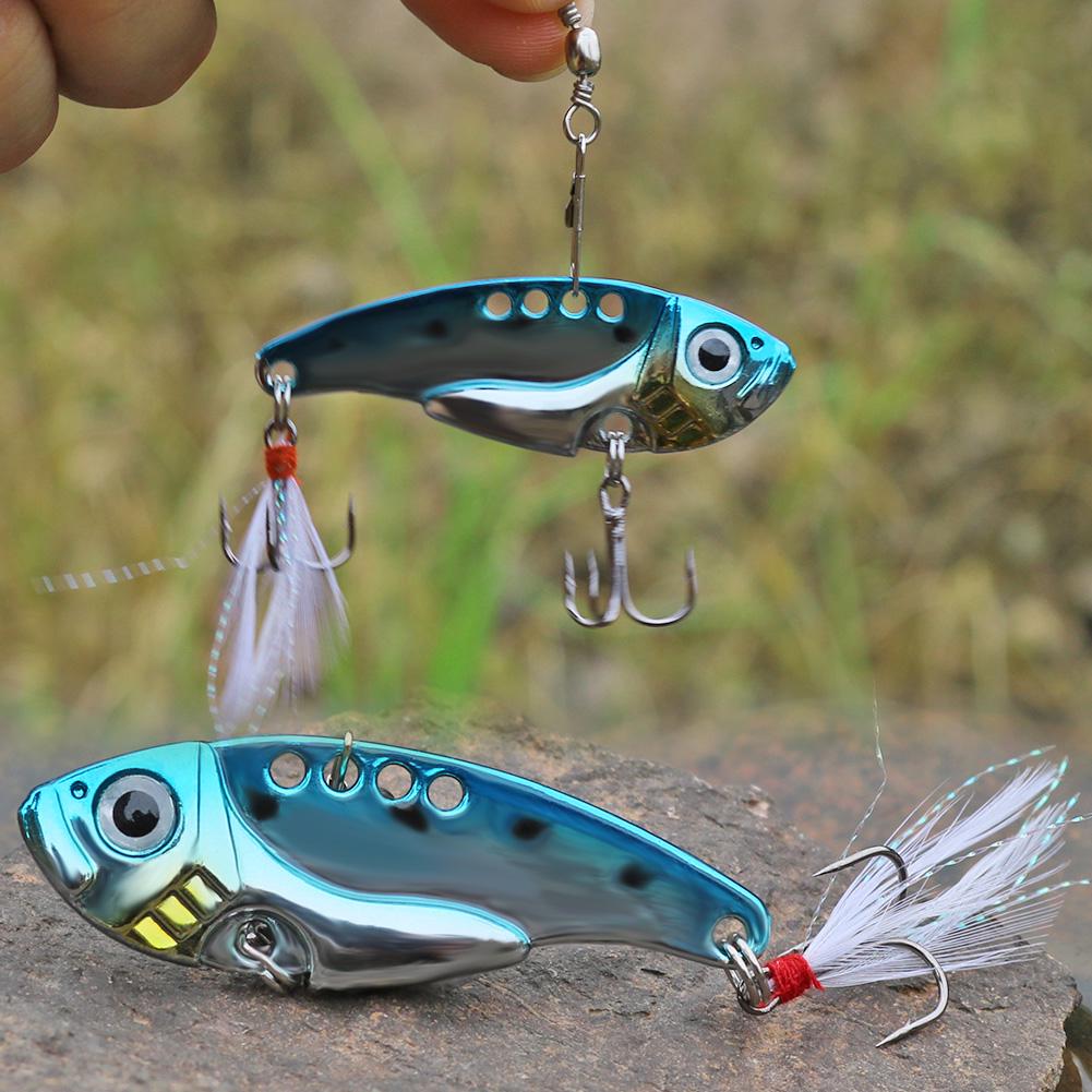 Рыболовная приманка Металлические приманки VIB Яркие 3D глаза Ложка Приманка Рыболовная приманка Окунь Искусственная жесткая приманка