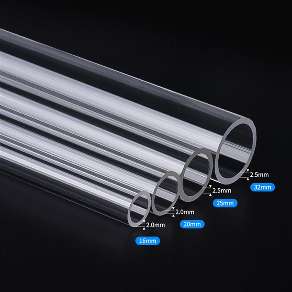 1Pcs O.D 16/20/25/32/40/50mm Acrylic Tube Clear Transparent Pipe Fittings  Aquarium Supplies