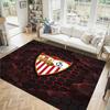 Sevilla FC Design Crystal Velvet Carpet Cozy Non?Slip Printed Rug For Bedroom Living Room Entrance