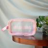 Прозрачный набор из трех косметичек из ПВХ: Большое, матовое, переносное хранилище для женщин