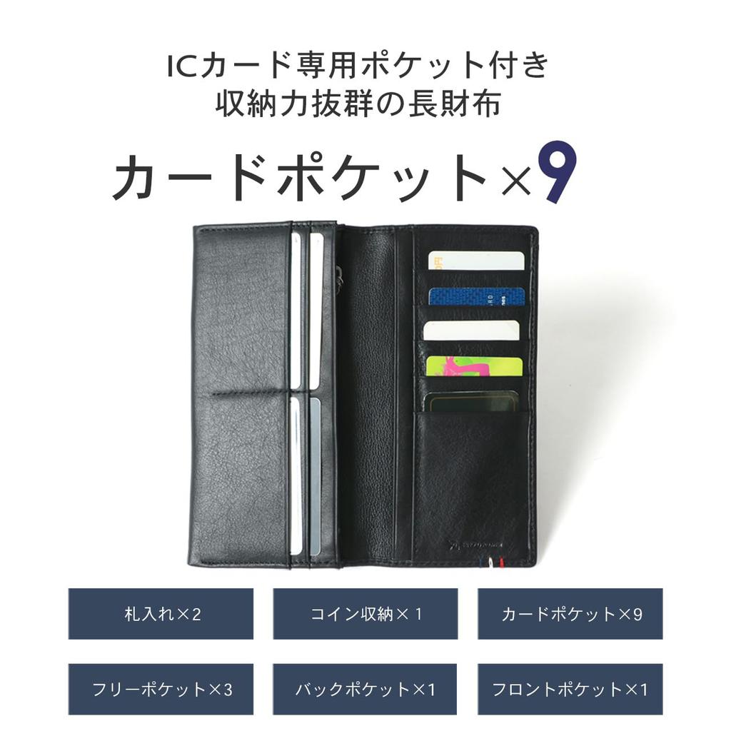 Arnold Palmer Genuine Leather Long Wallet with Exterior and Wallet Simple Design for Business and Casual Navy Blue Men's Pocket, Flap, Design, Wear,