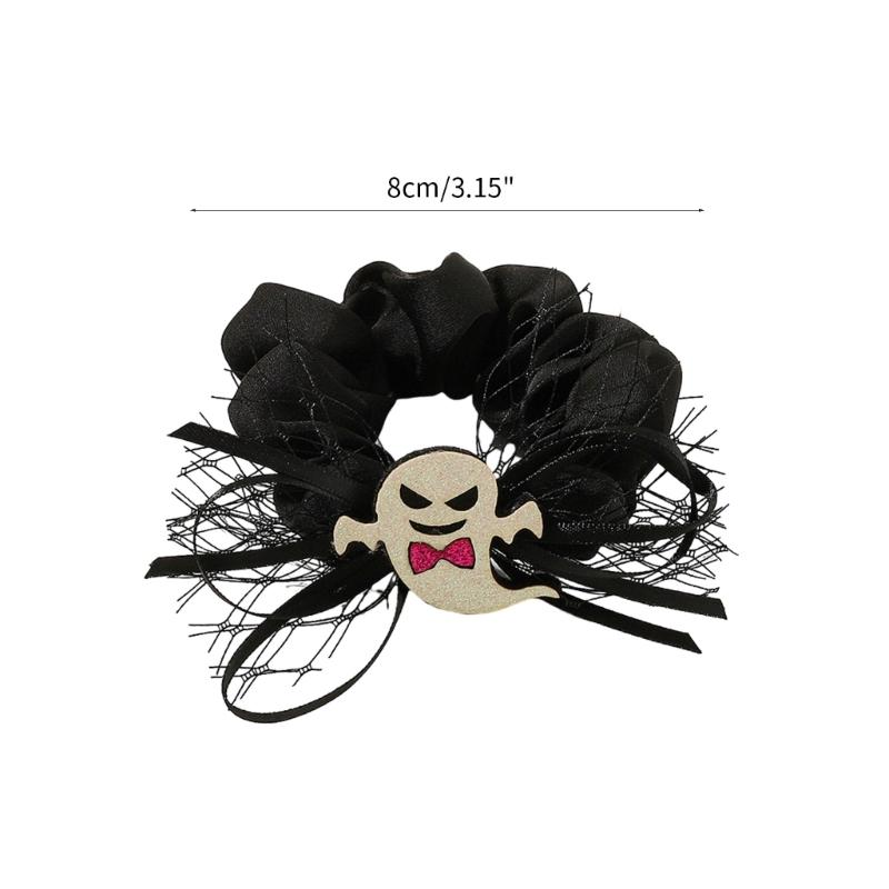 Хэллоуин Резинки для волос Эластичные Скранчи для волос Форма Привидения Веревка для волос Женская Резинка для волос для хвостика для Девочки Для создания прически
