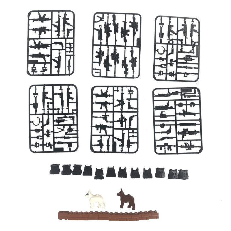 Серия военных костюмов Lego, армейская собака, бронежилет, телескоп, игрушки для детей