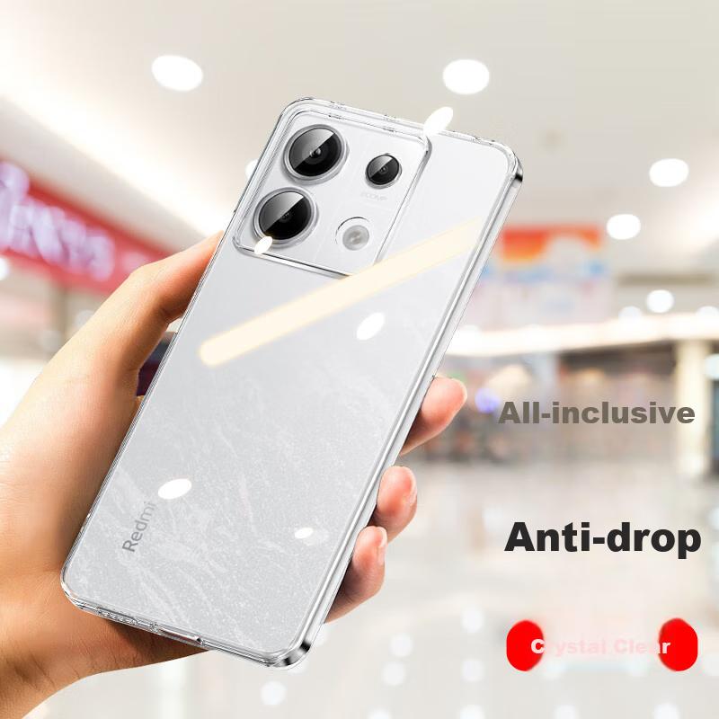 Phone Case for Redmi Note 13 Pro, Transparent Full Coverage Ultra-Thin Shockproof Anti-Fingerprint Soft for Redmi Note 13 Pro, Simple Design And Wome