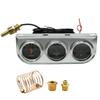 52mm Car Triple Gauge Set Mechanical Chrome Plated 3 in 1  Ammeter Oil Pressure Water Temperature Meter Kit  Automotive Gauge