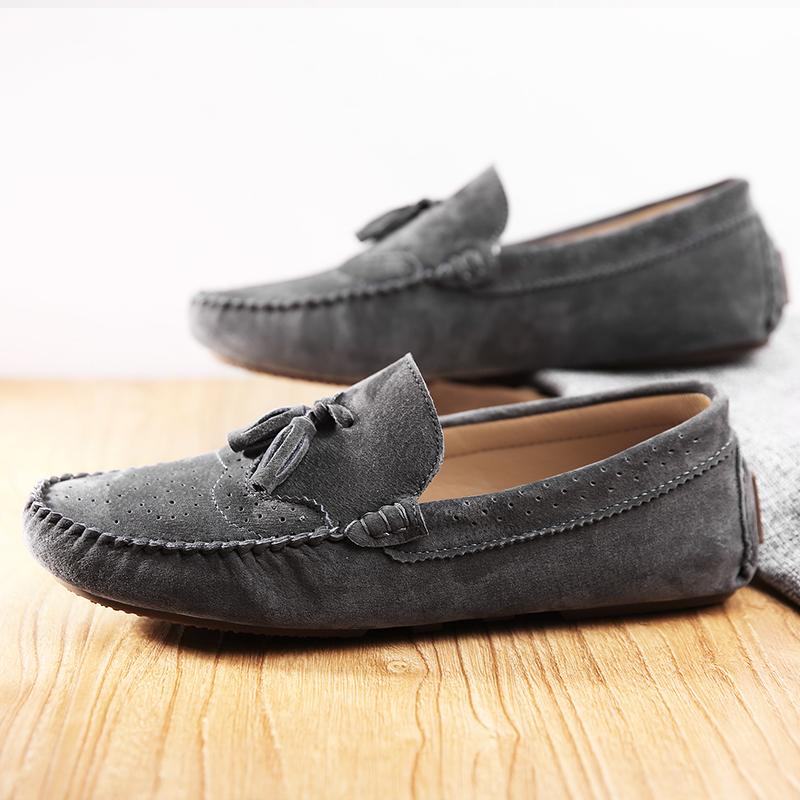 Мода Элегантный Стиль Мужская Обувь Повседневная Весна Лето Мужские Лоферы Кисточки Кожаные Мокасины Мужские Удобные Дышащие Слипоны Туфли-лодочки