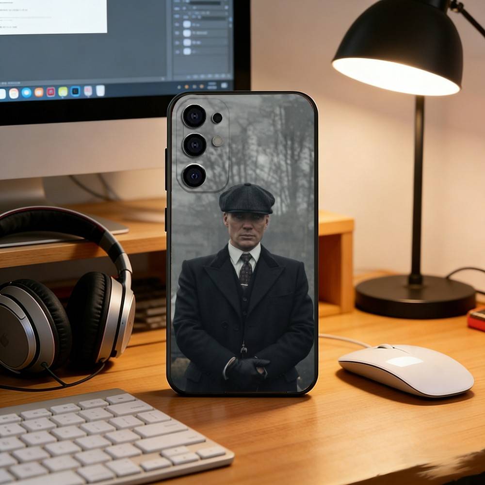 Tommy Shelby Phone Case Black Silicone Soft For Samsung S25,S24,S21,S22,S23,S30,Ultra,S20,Plus,Fe,Lite