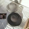 Retro Round Straw Hat Ladies Sun Hat Travel Vacation Sun Hat Retro Ladies Beach Hat Black and White