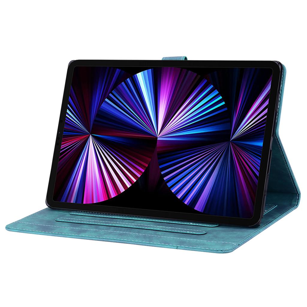 Для Samsung Galaxy Tab S10 FE+ Чехол Слоты для карт Кожаный Чехол-подставка для планшета Фолио Обложка Цветок Кошка