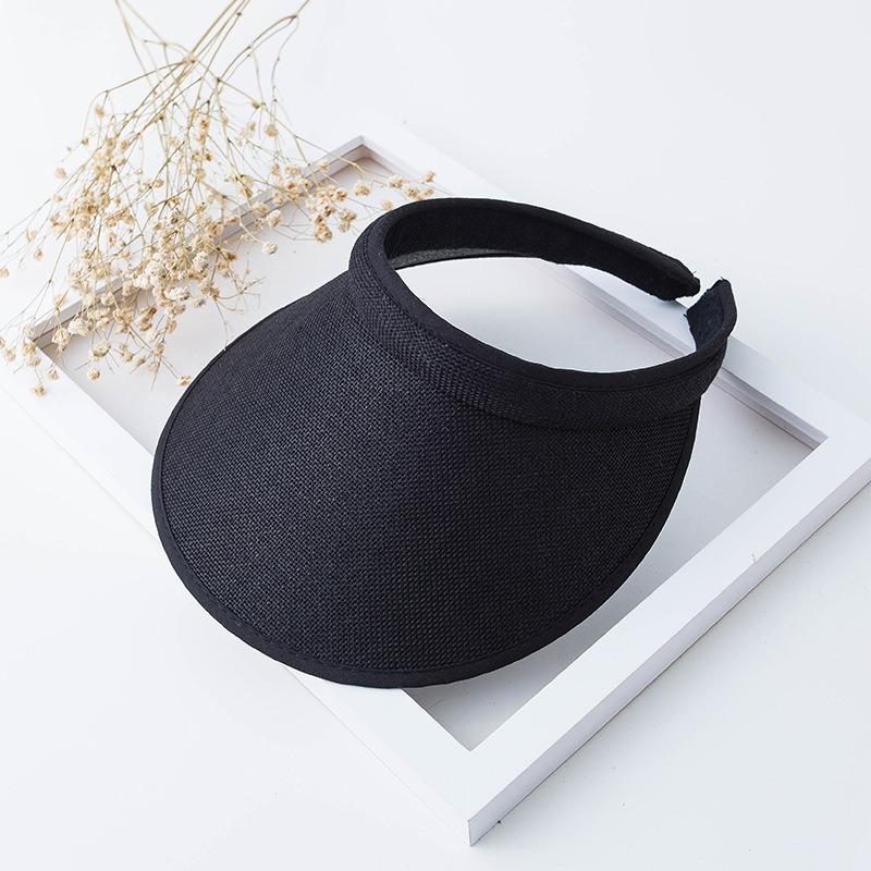 Солнечная шляпа с открытым верхом Солнечная шляпа Детская летняя защита лица Универсальная пляжная шляпа с большими полями Приморская уличная защита от солнца Соломенная шляпа