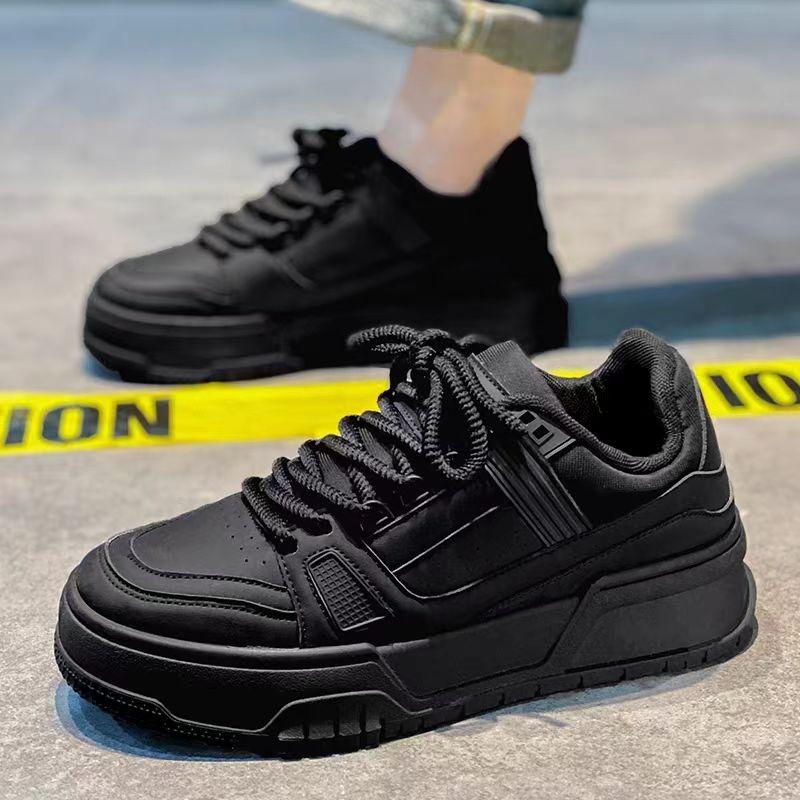 Fashion Men Sneakers Thick Soled Fashion Autumn 2024 New Breathable Comfort Casual Shoes Lace Up Anti Slip Wear-resisting Running Shoes