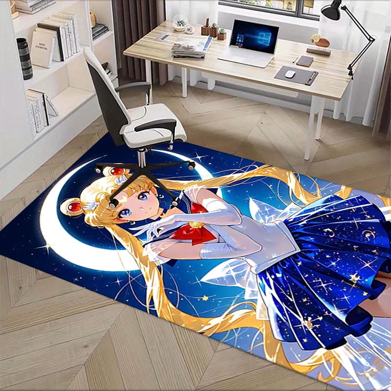 Sailor Moon Chair Mat Home Decor, Sofa Rug, Office Carpet Gift for Sailor Moon Fans Suitable for Bedroom, Living Room, Various Rooms