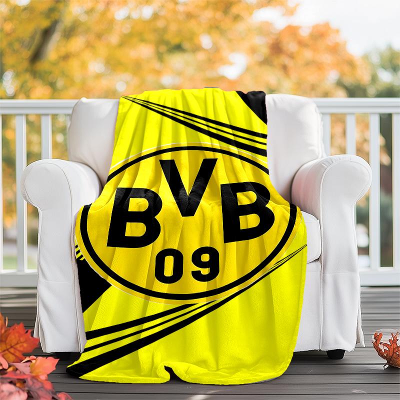 Borussia Dortmund printed throw blanket—soft,warm;versatile blanket for all seasons—perfect as &air-conditioning throw,nap blanket