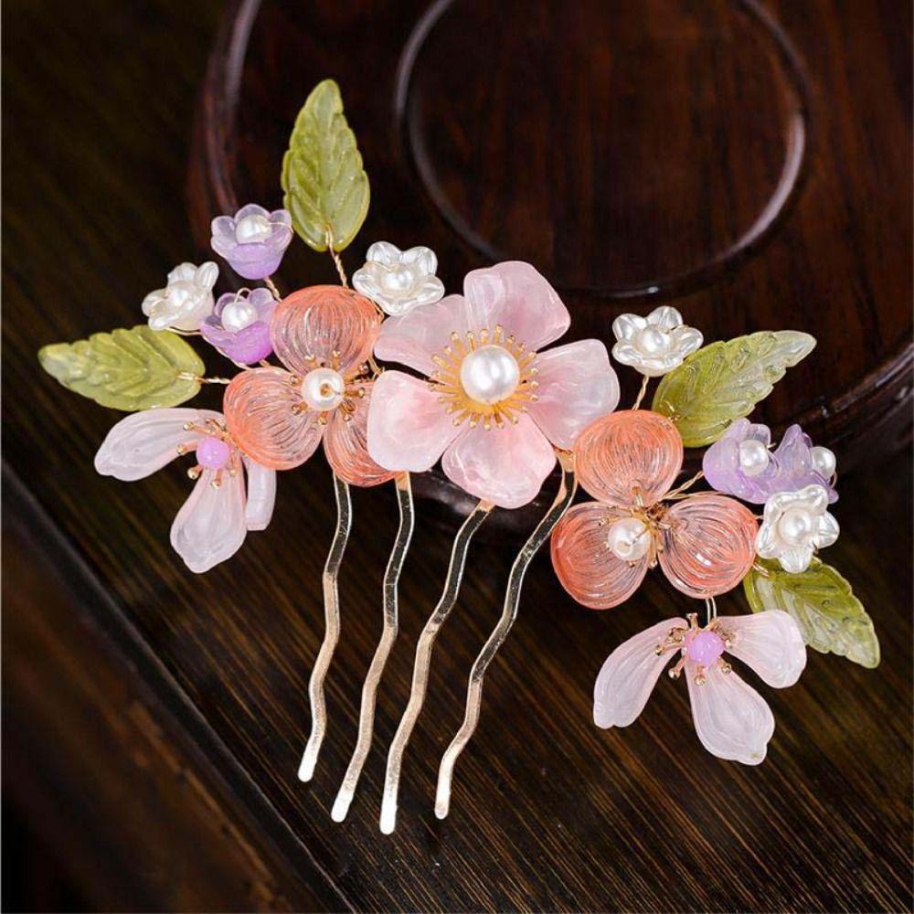 Расческа для волос Hanfu шпилька жемчуг китайский стиль палочка для волос классическая для девочки