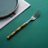 Food Cutlery Imitation Mirror Process Bamboo Tableware Stainless Steel Hotel Western Cuisine Cutlery