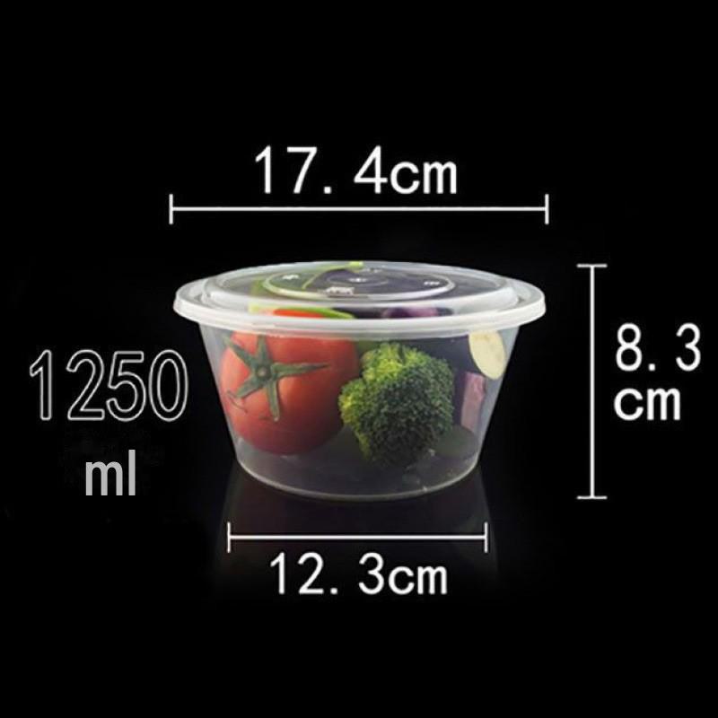 Одноразовая пластиковая миска с крышкой для пищевых продуктов — прямоугольный ланч-бокс и толстая прозрачная круглая суповая миска, бесплатная доставка