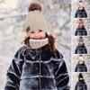 3pcs/set Comfortable Toddler Bonnet Cute Pompom Knitted Hats Kids Hat Set  Autumn Winter