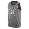 Embiid City Edition Swingman Джерси Серый Мужская уличная одежда AJ4636-064
