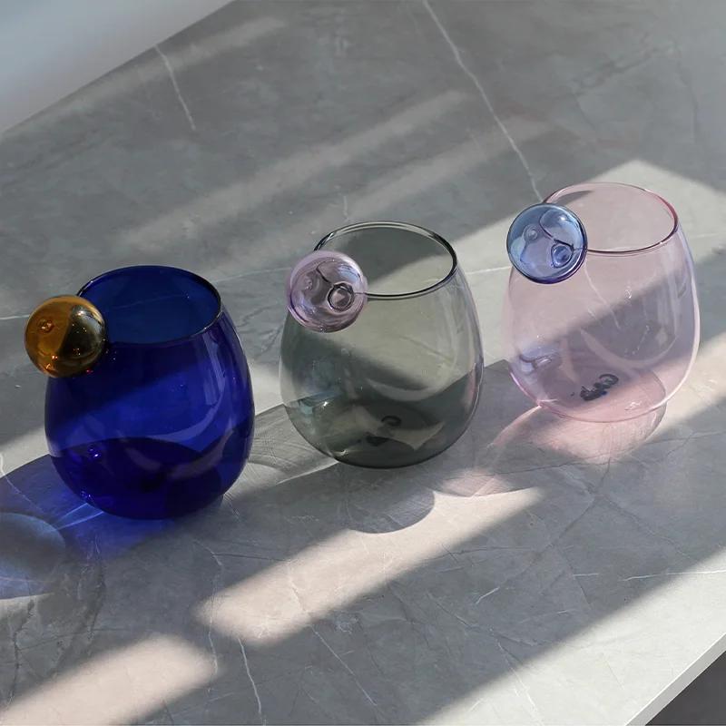 Креативная чашка для воды в форме большого живота, подарок, милая термостойкая стеклянная чашка контрастного цвета, для кофе, сока, молока, смузи, вина, 400 мл