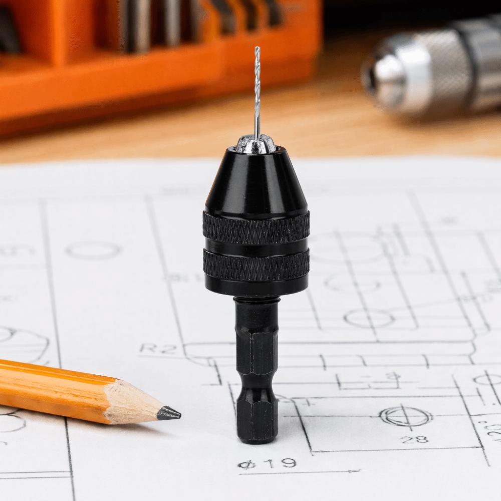 2pcs 0.3-3.6mm Capacity Keyless Drill Chuck 1/4 Inch Hex Shank Quick Change Chuck  For Power Drill