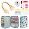 Knitting Kit 60CM Ring Needle Bar Needle Set 72pcs Knitting Needle Set Storage Bag Long Cables Round Double-tip Crochet Beginner