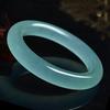 11MM Natural Icy Species Light Blue Quartz Rock Jade Bracelet Fashionable Charm Emerald Bangle Jade Bracelet Women's Gift