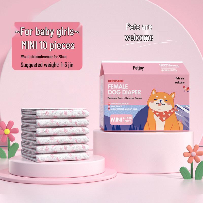 Одноразовые подгузники для собак Pet Joy: Женские менструальные прокладки и мужские подгузники